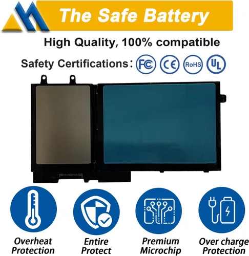 Miniatura 3 de R8D7N - Batería para portátil compatible con Dell Precision 3540 M3550 Latitude 5400 5410 5500 5510 Inspiron 7590/7591/7791 Series Notebook 2 en 1