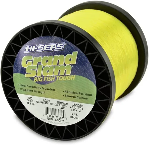 Miniatura 8 de HI-SEAS Grand Slam - Sedal de pesca de monofilamento, fuerte y resistente a la abrasión, en agua dulce y salada transparente, rosa, verde, azul Azul