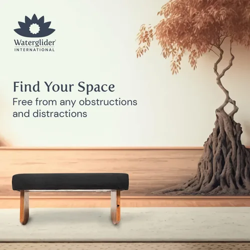 Miniatura 7 de Banco de meditación- madera de acacia, negro Zen Negro