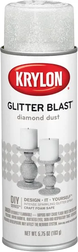 Krylon K03804A00 Glitter Blast Pintura en aerosol con diamantina para proyectos de manualidades, polvo de purpurina de diamante, 5.75 oz