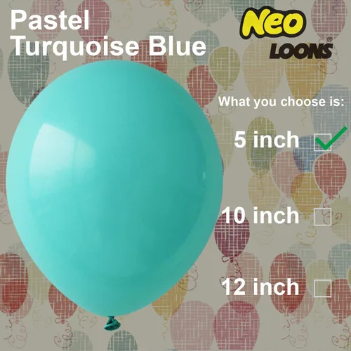 Miniatura 2 de Neo LOONS® 100 globos de látex de 5 pulgadas, color rubor pastel, ideales para niños, cumpleaños de adultos, bodas, recepciones, baby showers