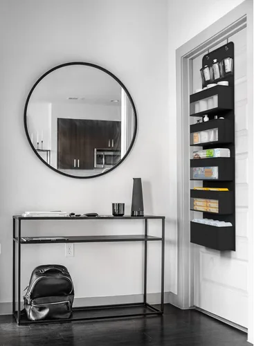 Miniatura 9 de Organizador Sobre Puerta, Almacenamiento para Autocaravana de 6 Estantes para Baño de RV, Almacenamiento Detrás de la Puerta, Organizadores Negro
