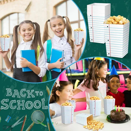 Miniatura 6 de Harloon 24 cajas de palomitas de maíz, regalo de agradecimiento al profesor, contenedor de palomitas de maíz de graduación a granel, regalos de fin