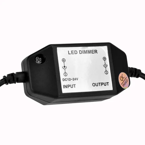 Miniatura 3 de Litever PWM DC12/24V 3A Interruptor de atenuación LED continuo giratorio con conector macho y hembra DC5521 Negro