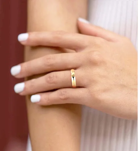 Miniatura 5 de Anillo Tigrade dorado, titanio, cúpula plana, altamente pulido, anillo de matrimonio de ajuste cómodo, talla 3-13, de 0.08 pulgadas, 0.16 pulgadas