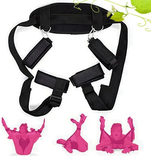 Miniatura 7 de Restricciones de cama, arnés de bonage sexual para cama de tamaño King para pareja, correas de amarre para cama Queen, correas de muñeca y tobillo