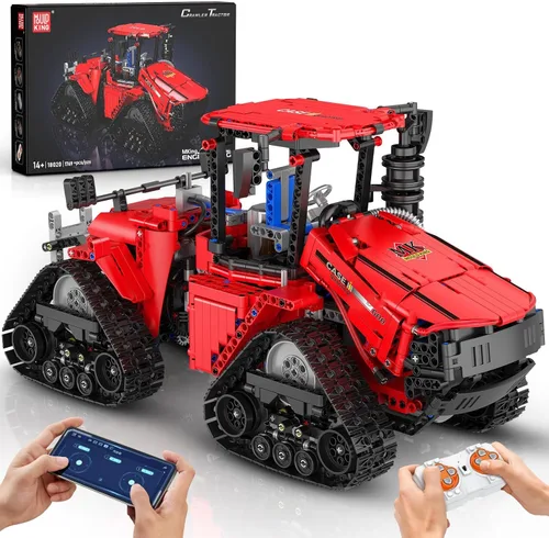 Miniatura 7 de Mould King 17081 RC Technik City Tractor Building Set, MOC Semi Construcción Vehículos Farm Sets para Adultos, 1401 Piezas Control Remoto