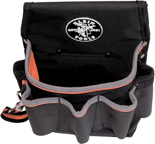 Miniatura 7 de Klein Tools 5241 - Bolsa para herramientas Tradesman Pro con cinta adhesiva eléctrica y fondos reforzados de alta resistencia, de 6 bolsillos