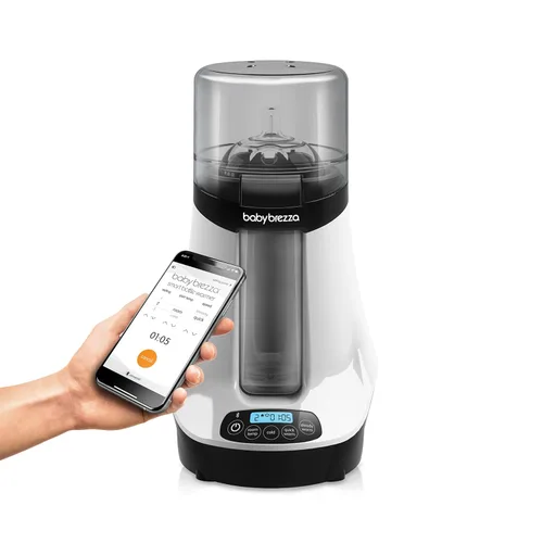 Baby Brezza Calentador Inteligente de Biberones, Calentador de Leche Materna + Descongelador – Aplicación Gratuita - Diferentes Temperaturas para