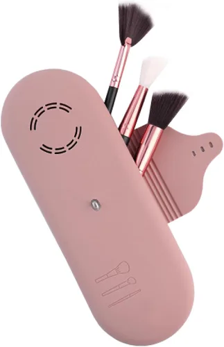 Miniatura 11 de Beauty Bloom - Soporte y organizador para brochas de maquillaje, silicona con hebilla, estuche de almacenamiento portátil para brochas de belleza