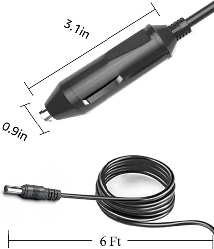 Miniatura 4 de UpBright Adaptador de CC para coche compatible con Brother LB3692-003 PA-CD-600WR PocketJet 7 6 3 Plus PJ722 PJ723 PJ762 PJ762 PJ622 PJ623 PJ662