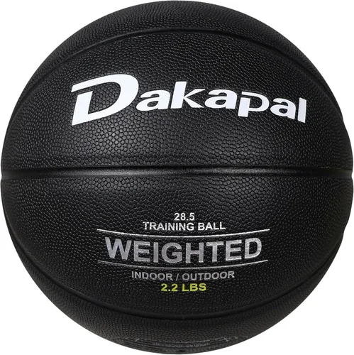 Miniatura 11 de Dakapal Weighted Heavy Training Basketball, Size 6/7 Black 2.2LBS/3LBS/3.3 LBS Weight PU Durable for Trainer and Dribbling Passing, Indoor and