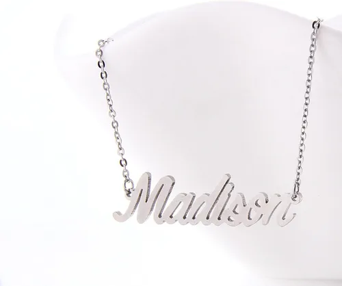 Miniatura 3 de HUAN XUN - Collar con nombre personalizado en plata dorada