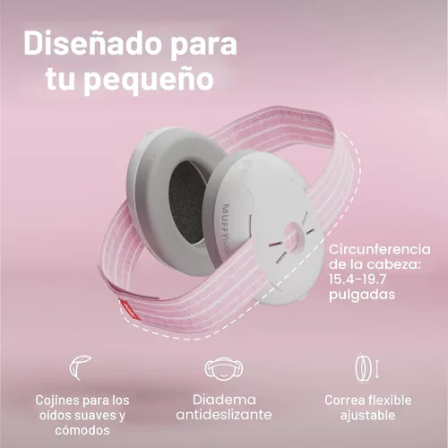 Miniatura 3 de Alpine Muffy Baby - Protección de oídos para bebés y niños pequeños de hasta 36 meses, certificado CE y ANSI, orejeras con reducción de ruido, Rosa
