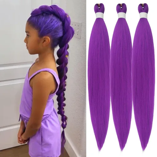 Miniatura 60 de Pelo corto negro trenzado preestirado de 14 pulgadas para trenzas sin nudos, pelo sintético 1B trenzado para trenzas Bob Box