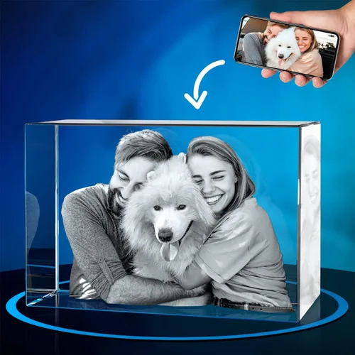 Miniatura 10 de ArtPix 3D Foto de cristal, regalos conmemorativos personalizados para perros con tu propia foto para los amantes de los perros, dueños de mascotas