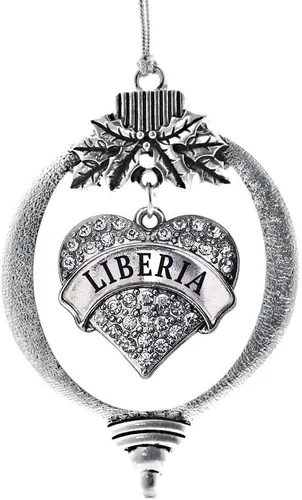 Miniatura 185 de Inspired Silver Adornos festivos de dije de corazón pave de plata con circonitas cúbicas