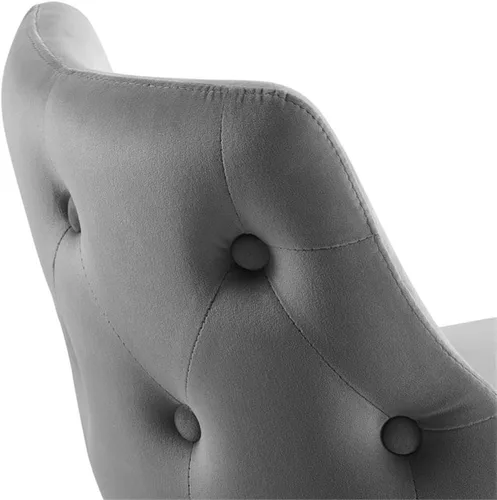 Miniatura 6 de Modway Adorn Performance - Taburete de terciopelo para mostrador, color gris