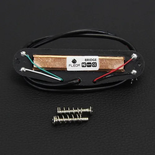 Miniatura 4 de FLEOR Alnico 5 Pastilla Humbucker de Doble Riel Caliente de Tamaño Single-Coil 12-13K, Blanca Blanco