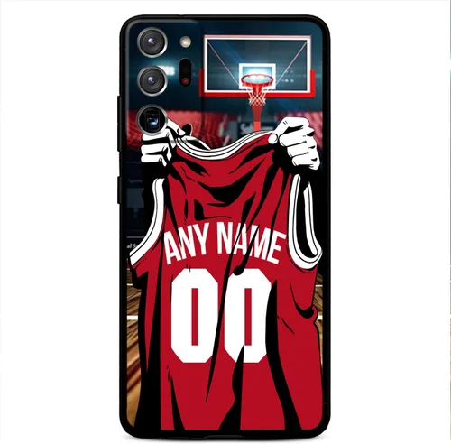 Miniatura 34 de Nombre y número personalizados, camiseta de baloncesto de Los Ángeles, funda de silicona líquida para Samsung Galaxy Note 20/20 Ultra 10 Pro Note 9