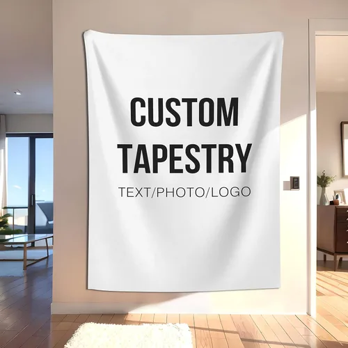 Miniatura 20 de Misnest Tapiz personalizado, fotos personalizadas, texto para el hogar, dormitorio, fiesta, sala de estar, telón de fondo, horizontal, 37 x 29