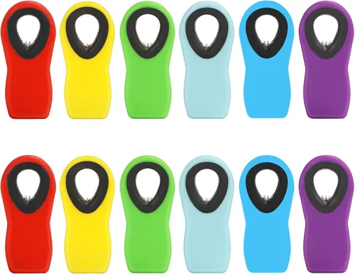 Paquete de 12 clips de chips, clip magnético para bolsa con sello hermético para papas fritas, pan, aperitivos, organizador de refrigerador, clips