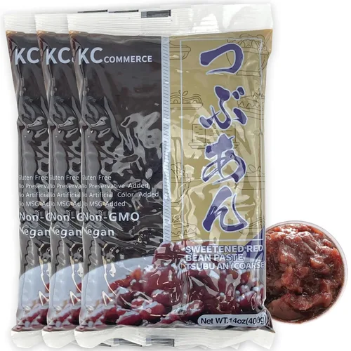 Miniatura 10 de KC Commerce Pasta de frijoles rojos de 14.11 onzas – Pasta de frijol azuki dulce (suave y gruesa) Vegana y sin gluten, sin conservante, sin MSG