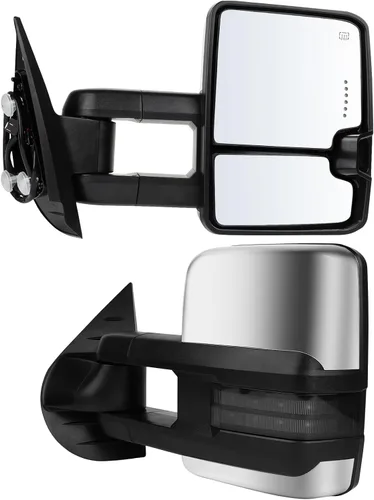 Miniatura 36 de ECCPP Juego de espejos de remolque, reemplazo en pareja, compatible con Chevy Silverado 1500 2500 HD 3500 Suburban 1500 2500 Tahoe para GMC Sierra