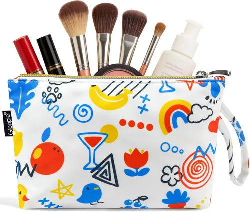 Miniatura 12 de Gloppie Bolsa de Maquillaje de Viaje Bolsas de Maquillaje para Mujeres Bolsa de Cosméticos Pequeña Bolsa de Maquillaje con Cremallera, S, Moda E