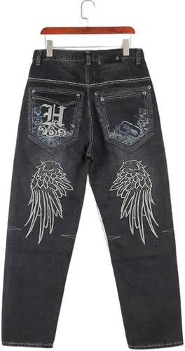 Miniatura 6 de BUYDUAL Men's Baggy Jeans Y2k Loose Fit 90s Hip Hop Vintage Baggy Fit Denim Pants Fashion Dance Skater Skateboard Pants