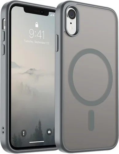 Miniatura 59 de SUPFINE Funda magnética para iPhone 11 Pro Max (compatible con MagSafe) (protección contra caídas de grado militar), delgada, translúcida mate, a