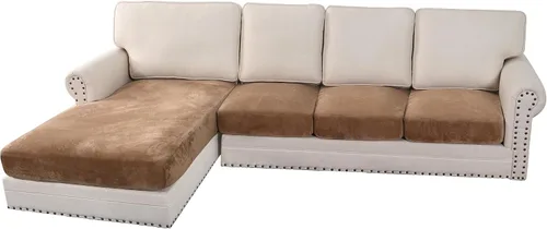 Miniatura 67 de H.VERSAILTEX Funda de cojín elástica de terciopelo para sofá, funda de cojín de felpa para cojines de silla, protector de muebles, cojín de asiento