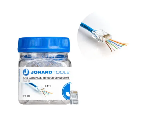 Miniatura 8 de Jonard Tools Conectores de paso RJ45-525 CAT5e RJ45 para cables de red (paquete de 25)