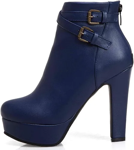 Miniatura 37 de Scaoruki Zapatos de otoño de moda para mujer, botines de tacón de bloque
