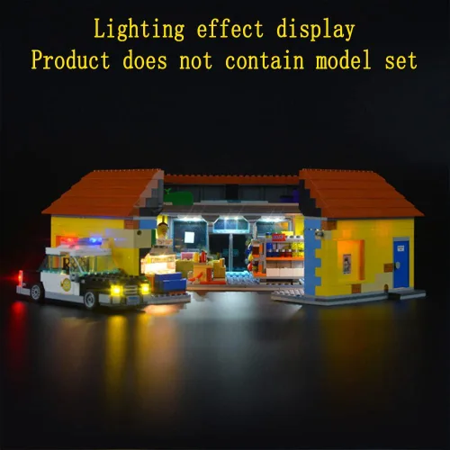 Miniatura 6 de GEAMENT Kit de luz LED compatible con Lego The Kwik-E-Mart - Juego de iluminación para los Simpsons 71016 modelo de construcción