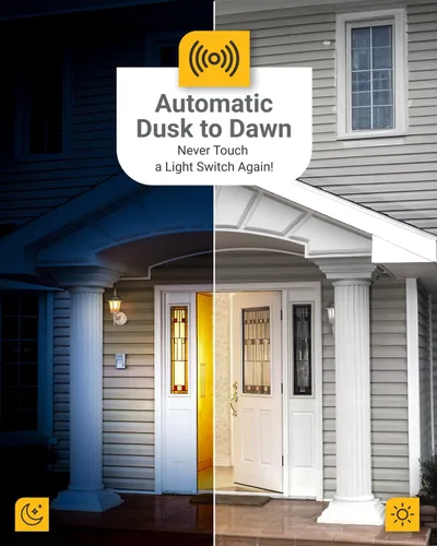 Miniatura 2 de Sunco - Bombillas LED B11 con sensor de luz del atardecer al amanecer, sensor de fotocélula 5W = 40W, 2700K blanco suave, 450 LM, base E12