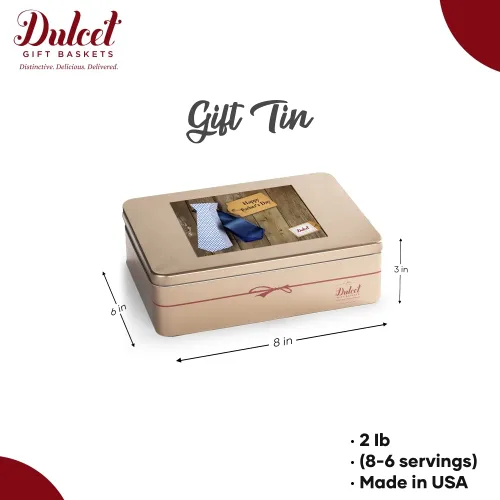 Miniatura 5 de Lata de galletas y brownie para el día del padre, deliciosos aperitivos de galletas recién horneados, brownie gourmet de chocolate real, deliciosos