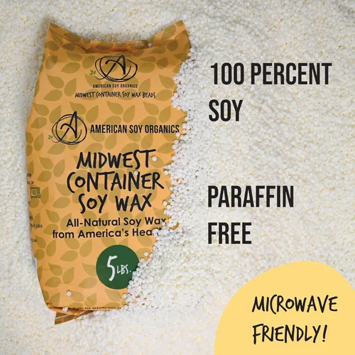 Miniatura 4 de American Soy Organics Cuentas de Cera de Soja 100% del Medio Oeste para Hacer Velas - Suministros Naturales para Hacer Velas - Libre de Parafina