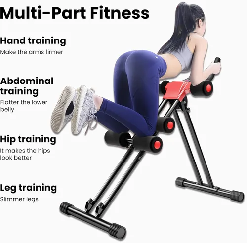 Miniatura 4 de Equipo de entrenamiento abdominal, entrenador de abdominales ajustable en altura, equipo de ejercicio abdominal para gimnasio en casa