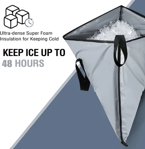 Miniatura 5 de Bolsa enfriadora térmica Buffalo Gear para peces, 40x18 pulgadas 48x18 pulgadas, a prueba de fugas, bolsa portátil impermeable, mantiene el hielo