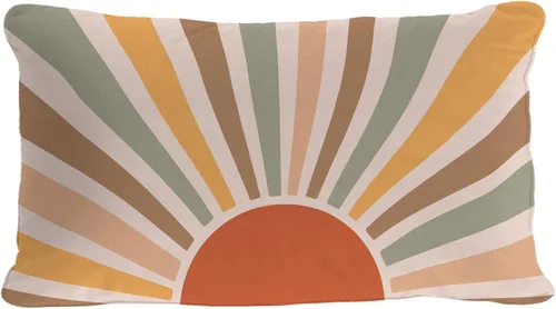 Miniatura 7 de OGILRE Funda de Almohada Suave Bohemia Negra con Rayos de Sol Amanecer Sunshine Atardecer Abstracto Moderno Decoraciones para Hogar Dormitorio