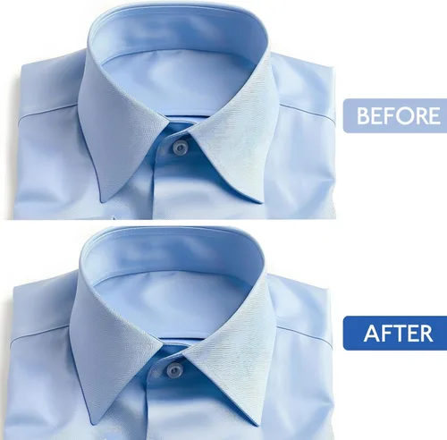 Miniatura 6 de Bremorou 100 piezas de estancias de cuello para camisas de vestir para hombre, inserciones de cuello de camisa de vestir, collares de plástico