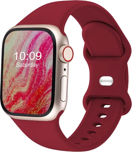 Miniatura 40 de Correas deportivas compatibles con Apple Watch de 38mm 40mm 41mm 42mm 44mm 45mm 46mm 49mm, p/mujer y hombre, correa de silicona para iWatch Series