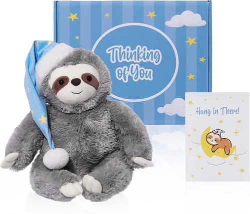 Thoughtful - Animal de peluche de perezoso – Juguete suave de algodón de 16 pulgadas, regalo de paquete de cuidado para niños, adolescentes y adultos