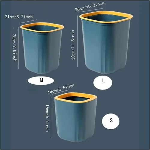 Miniatura 2 de Botes de basura de plástico, cestas de basura de plástico, cesta de almacenamiento de papel para residuos, cubos de baño, cestas de basura