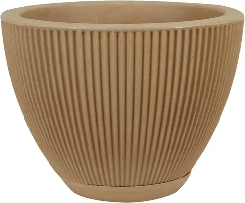 Miniatura 11 de ECOBO - Maceta redonda ecológica de 16.9 pulgadas, Garoa para uso en interiores y exteriores, duradera, versátil y ligera, diseñada por artesanos