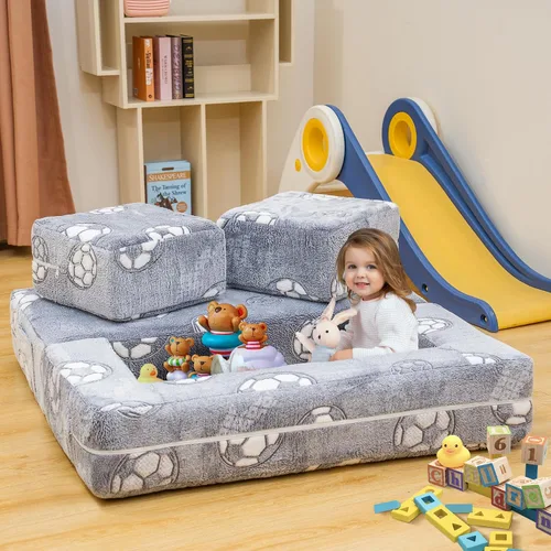 Miniatura 5 de furlinkhm Sofá para niños pequeños, que brilla en la oscuridad, sofá plegable para niños, sofá plegable para sala de juegos, espuma de juego