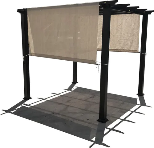 Miniatura 12 de Alion Home Toldo de repuesto personalizable de polietileno de alta densidad permeable con bolsillos para barra para pérgola