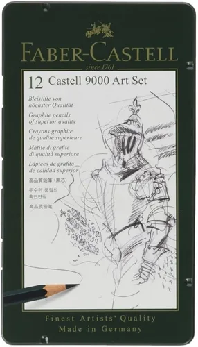 Miniatura 5 de Faber-Castell 9000 Set de lápices de bocetos, de grafito, artísticos, 8B - 2H, 12