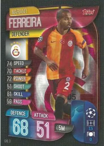 2019-20 Topps UEFA Champions League (UFC) Match Attax #GAL 3 Mariano Ferreira GALATASARAY Official Soccer/Futbol Trading Card in Raw (NM or Better)